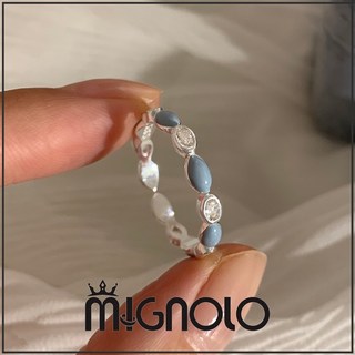 MIGNOLO 藍星心語 小清新百搭銀 韓國開口可調式戒指