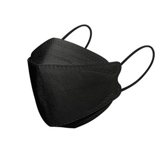 韓版KF94 魚形 魚型口罩 3D立體口罩 四層口罩 成人口罩 折疊口罩 KF94口罩 印花口罩, 黑色【1入價】, 1個