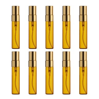 27리빙 간편한 충전 휴대용 향수 공병, 갈색 골드 10ml, 10개