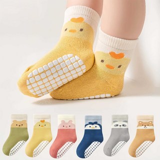 토토앤미 소프트애니 유아 동물 미끄럼방지 키즈카페 양말 6종세트