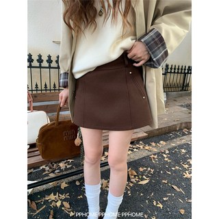 高腰顯瘦 A字短裙 秋冬包臀裙 建築廓型 斜紋布設計 時尚半身裙
