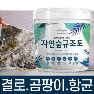 결로방지페인트 자연숨 규조토페인트 5kg 곰팡이방지 벽지 항균 베란다 실내 단열페인트, 23.그린A(하단 색상표참조), 시공도구 선택안함, 1개