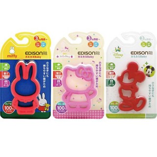 韓國 Edison愛迪生 潔牙器/固齒器(三款可選)，安全矽膠材質，舒緩長牙不適，多款造型可選，寶寶安心使用, 1個, KITTY