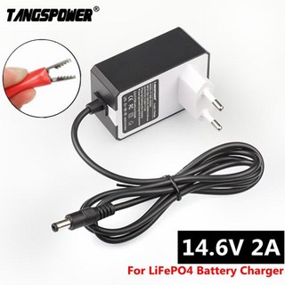 14.6V 2A LiFePO4 배터리 충전기 12V 12.8V 플러그 DC 5.5mm * 2.1mm 커넥터 악어 클립 포함, 02 US, 1개