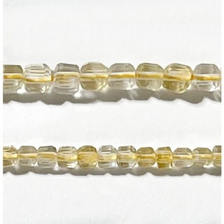 【杰鴻】黃水晶正方粒 2-3MM 四邊切角寶石珠 DIY手工串珠材料, 1個, 2mm