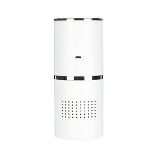 車用USB空氣清淨機 七彩夜燈 空氣過濾器, 質感白