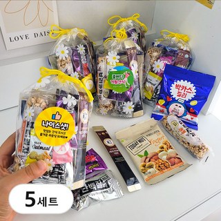 골프 간식 세트 골프장 라운딩 간식꾸러미 어른 여행 개별포장 회사 답례품 단체 선물, 5개, 단품