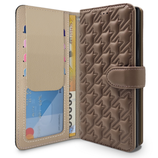 아리움스타 메이폴 퀼팅 가죽 지갑 카드 수납 다이어리 핸드폰 케이스