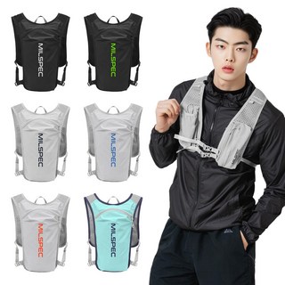 밀스펙 코어 트레일러닝 러닝조끼, 블랙 화이트, 1개