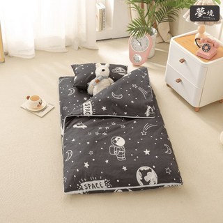 夢境 兒童睡袋三件組 幼兒園午休睡袋 舒柔抗皺涼被 睡墊, 宇宙兄弟