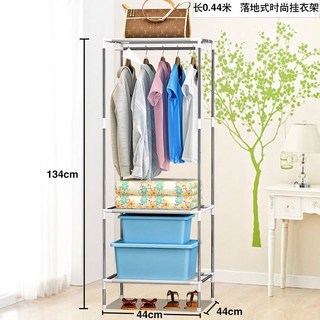 簡易衣櫃 加粗鋼管 耐用防塵 無紡布收納櫃 宿舍衣物整理櫃, 淺灰色長44CM