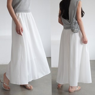 하늘바라기 여성용 템버 플레어 롱 밴딩 스커트