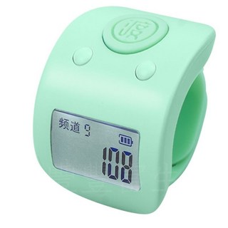 台北出貨 記錄9種頻道 念佛計數器 手指計數器 唸佛計數器 紫色 戒指計數器 電子念佛計數器 念佛 計數 心經 持咒, 綠色, 1個