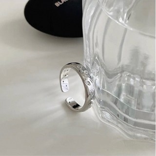 SUZYACC KR 925銀 菱格鑲鑽戒指 輕奢氣質 食指戒指環