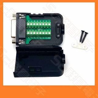D-SUB 雙排 15PIN 公母 接頭 端子台 免焊接 15針 轉接板, 1個, 15P母 轉 RS232雙排