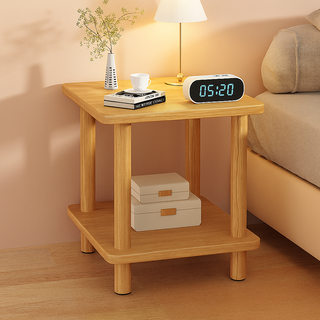 루센트리 튼튼한 침대 협탁 거실 원목 수납장 사이드 테이블, 우드