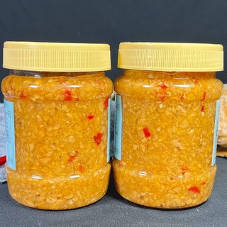 蒜泥蒜蓉醬辣椒醬 - 燒烤調料/粉絲調料/火鍋蘸料 - 烤茄子原味蒜蓉醬大蒜醬火鍋蘸醬香辣醬, 1個, 【微辣】400克*2瓶