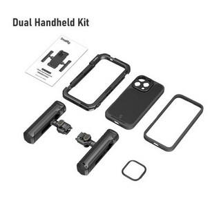 광학렌즈 선주문 | iPhone 16 Pro Max 휴대폰 케이스용 T 마운트 렌즈 백플레이트가 포함된 Smallrig 모바, Dual Handle kit, for iPhone 16 Pro, 1개