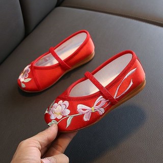 兒童繡花布鞋 漢風手工表演鞋