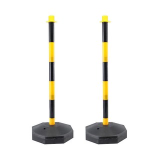 차단봉 물통형 1+1 가이드라인 바리게이트 주차장, 옐로우블랙, 1개