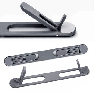 아이엔조이 높이 각도 조절 접이식 휴대용 노트북 거치대 스탠드 받침대 킥스탠드 INJ-NS01, 1개, 그레이