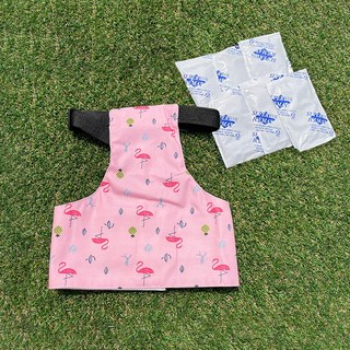 강아지 여름옷 아이스팩 포켓 쿨조끼 중형견 대형견(아이스팩 포함), 핑크, 1개