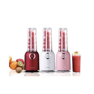 澳洲Cooksclub 質感時尚雙杯隨行杯果汁機 (白/粉/紅) 隨行杯果汁機，輕鬆製作新鮮果汁, 甜心粉