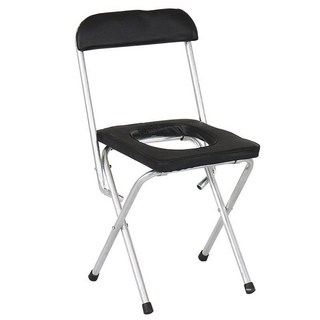 좌욕 등받이 변기의자 수술후 좌훈 구멍 휴대용 접이식 이동식, 38하이 블랙 폴딩 체어, 1개