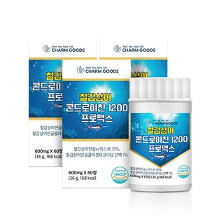 철갑상어 연골 콘드로이친 1200, 1박스, 60정