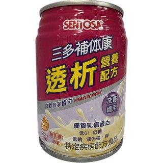 SENTOSA三多補體康透析營養 香草口味 低GI 無乳糖 營養補充, 24個, 240ml