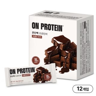 온단백 프로틴바 초콜릿퍼지 단백질바, 12개, 50g