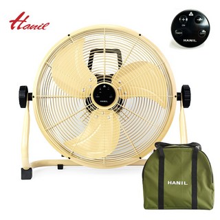 한일 캠핑용 무선 선풍기 휴대용 16인치 낚시 차박 캠핑 (본체+전용가방+무선리모컨+기본배터리), 단품
