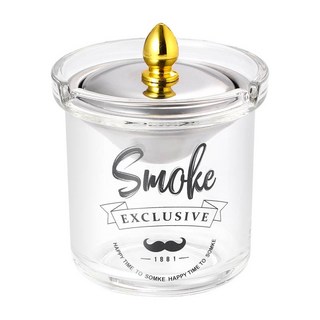 防風漏斗煙灰缸 - 防風設計、易於清理、時尚美觀, 太空銀(有蓋), 1個