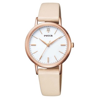 CITIZEN Wicca 女性皮革手錶 KP5-166-10