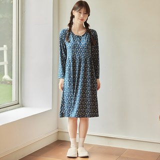 우일패션 여성용 소프트기모 잠옷 원피스