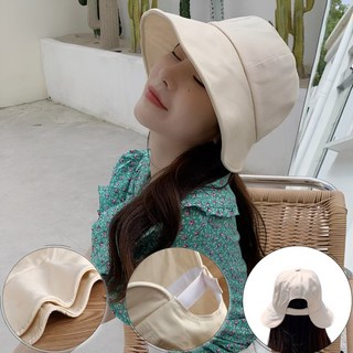 요잇따 벨크로 버킷햇 플립캡 자외선 차단 챙 모자 햇빛가리개