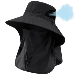 이브유 햇빛가리개 모자 자외선 차단, 블랙
