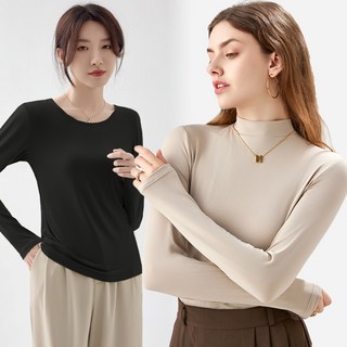 Pink lady 女款保暖衣衛生衣 - 彈力柔軟磨毛圓領/立領保暖打底衫