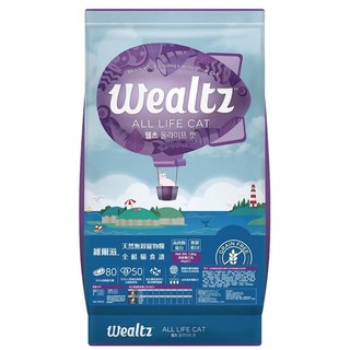 維爾滋 Wealtz 全齡貓無穀乾糧 1.2公斤 (300gx4包) 高肉類蛋白 消化道健康配方, 6kg, 1包, 雞