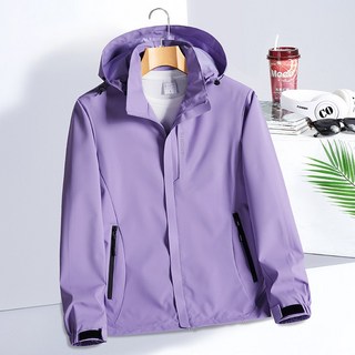 春秋男女款戶外防風沖鋒單衣 可脫卸帽休閑運動夾克 防風夾克 飛行夾克 運動外套 風衣夾克 防水夾克