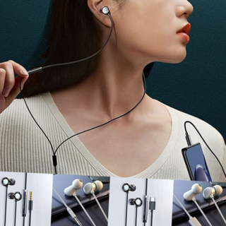 유선 이어폰 고음질 게이밍 스마트폰 도자기 이어폰 핸드폰 마이크 음악 헤드폰 헤드셋 다용도 통화용, Type-c 블랙