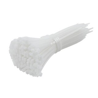下單暴富 自鎖式尼龍紮帶塑料固定綁帶紮線帶黑色束線帶捆綁, 1個, 白色;4.8*300（50根）