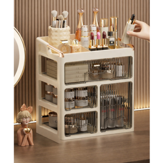 핫데이픽 화장대 정리 끝판왕 대용량 수납함, 화이트, 1개