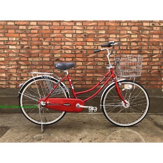 일본자전거 클래식 스타일 남녀공용 감성 경량 출퇴근, 1. 내 3단, B. 26인치, I. 밝은 빨간색 - 전기 조명