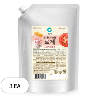 청정원 로제 스파게티 소스, 2kg, 3개
