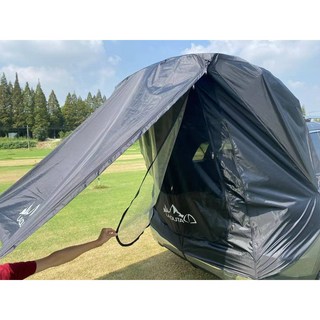 車尾帳篷 遮陽篷 戶外休閒 快速搭建, 黑, 3層