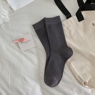 ScottyBear 那隻熊 Z01023 純色 基本款 女襪 中筒襪 棉襪 長襪 學院風