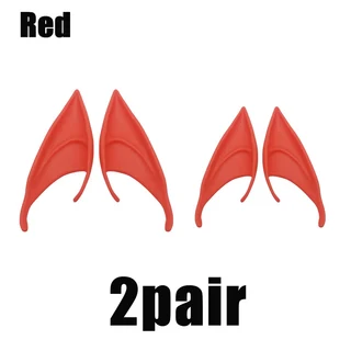 1-10 쌍 할로윈 엘프 귀 장식 천사 무도회 파티 의상 크리스마스 용품 어린이 선물, 09 2pair Red
