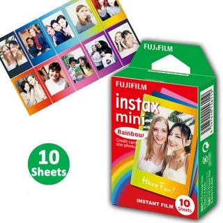 10/20 매 Fujifilm Photo Paper Instax 미니 필름 인스턴트 블랙 프레임 레인보우 11 9 8 7s 25 SP-2 포토, 07 10sheets Rainbow