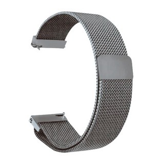 【台灣現貨】錶帶 20mm 磁吸錶帶 米蘭錶帶 快拆錶帶 手錶錶帶 通用錶帶 適用於華米 amazfit, 1個, 鐵灰(20MM)